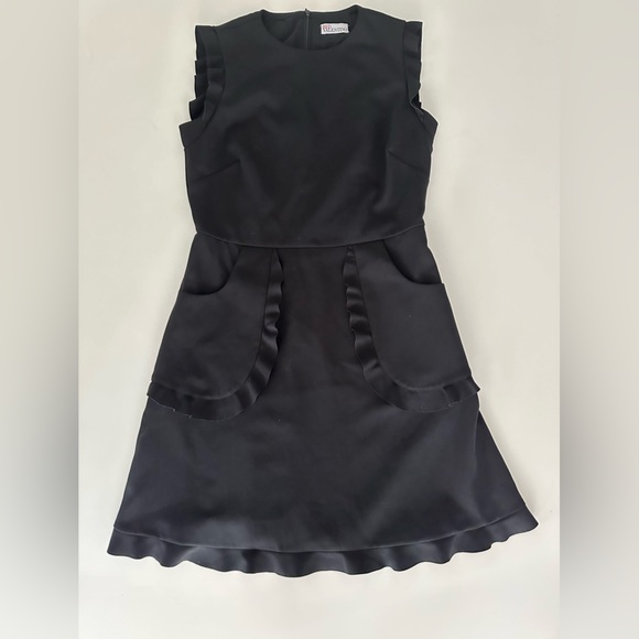 RED Valentino Dresses & Skirts - Beautiful Red Valentino black dress w cute peplum accents on pockets n sleeves